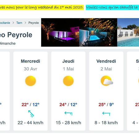 Le Grand Cottage Nature Piscine Chauffee Privee Du Tarn Entre Toulouse Et Albi & Les Cottages Du Tarn Peyrole Luaran gambar
